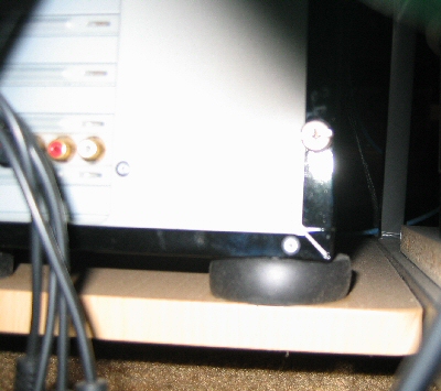 Self-built computer -- the tower rests upon four Audioquest Sorbothane feet